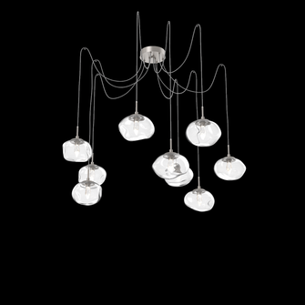 Nova Round 9pc Swag Multi-Pendant (LED) (1289|SCB0068-09-BS-GC-C01-L3)