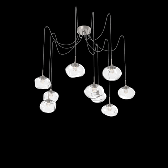 Nova Round 9pc Swag Multi-Pendant (LED) (1289|SCB0068-09-BS-FC-C01-L1)