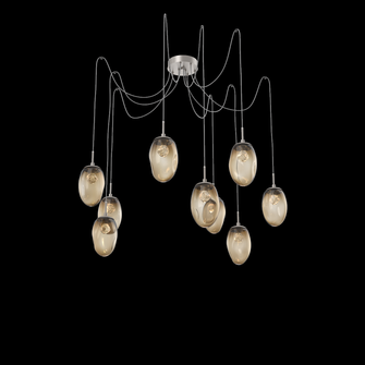 Meteo Round 9pc Swag Multi-Pendant (LED) (1289|SCB0067-09-BS-ZB-C01-L1)