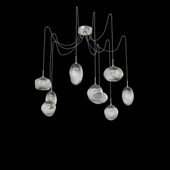 Cosmos Round 9pc Swag Multi-Pendant (LED) (1289|SCB0069-09-BS-FS-C01-L1)