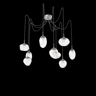 Cosmos Round 9pc Swag Multi-Pendant (LED) (1289|SCB0069-09-BS-FC-C01-L1)