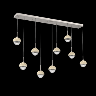 Cabochon Linear 9pc Multi-Pendant (1289|PLB0093-09-BS-C-C01-L1-TR)