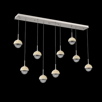 Cabochon Linear 9pc Multi-Pendant (1289|PLB0093-09-BS-S-C01-L1-TR)