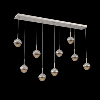 Cabochon Linear 9pc Multi-Pendant (1289|PLB0093-09-BS-B-C01-L3-MS)
