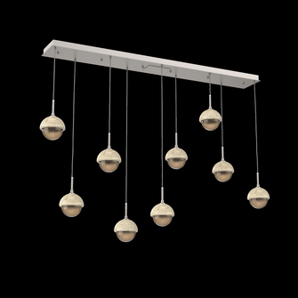Cabochon Linear 9pc Multi-Pendant (1289|PLB0093-09-BS-B-C01-L1-TR)