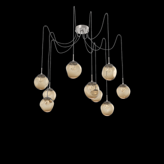 Aster Round 9pc Swag Multi-Pendant (LED) (1289|SCB0066-09-BS-ZB-C01-L3)