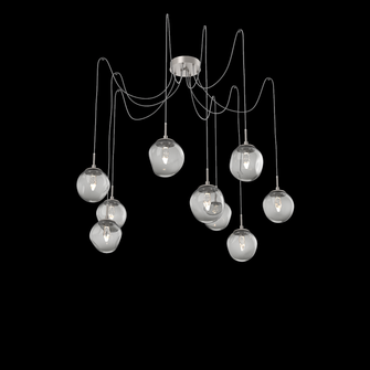 Aster Round 9pc Swag Multi-Pendant (LED) (1289|SCB0066-09-BS-GS-C01-L3)