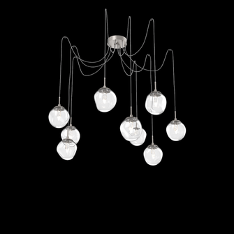Aster Round 9pc Swag Multi-Pendant (LED) (1289|SCB0066-09-BS-GC-C01-L3)