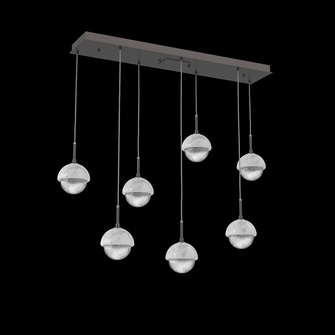 Cabochon Linear 7pc Multi-Pendant (1289|PLB0093-07-GP-C-C01-L1-WM)