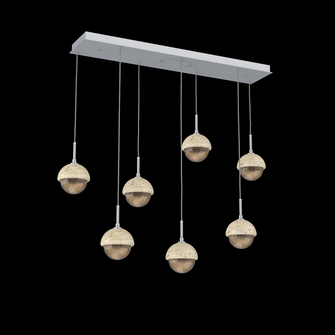 Cabochon Linear 7pc Multi-Pendant (1289|PLB0093-07-CS-B-C01-L3-TR)