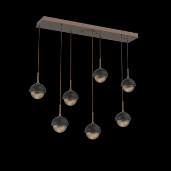 Cabochon Linear 7pc Multi-Pendant (1289|PLB0093-07-BB-B-C01-L1-BM)