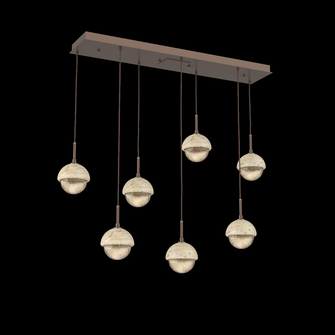 Cabochon Linear 7pc Multi-Pendant (1289|PLB0093-07-BB-A-C01-L1-TR)