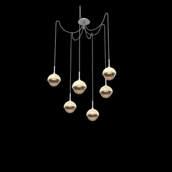 Cabochon Round 6pc Swag Multi-Pendant (1289|SCB0093-06-CS-B-C01-L3-TR)