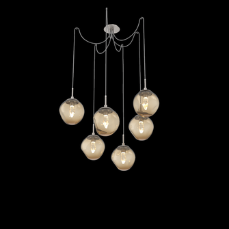 Aster Round 6pc Swag Multi-Pendant (LED) (1289|SCB0066-06-BS-GB-C01-L3)