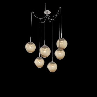Aster Round 6pc Swag Multi-Pendant (LED) (1289|SCB0066-06-BS-FB-C01-L3)