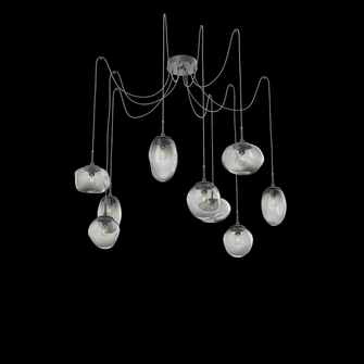 Cosmos Round 9pc Swag Multi-Pendant (Bulb) (1289|SCB0065-09-GP-S-C01-E2)