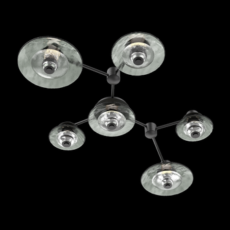 Hub & Spoke - Cirrus - Linear - 6pc (warm glass and cast glass) (1289|SMB0098-HL-MB-SG-L3)