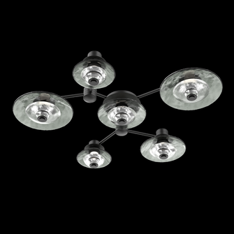 Hub & Spoke - Cirrus - Round - 6pc (warm glass and cast glass) (1289|SMB0098-H6-MB-SG-L3)