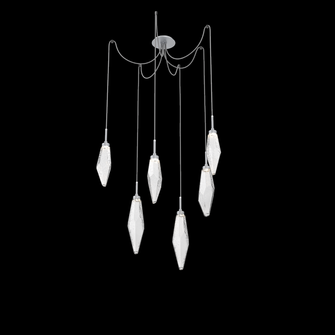 Rock Crystal Round 6pc Swag Multi-Pendant (1289|SCB0050-06-CS-CC-C01-L3)