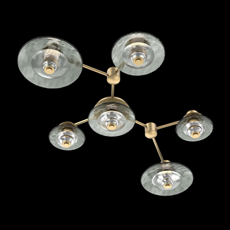 Hub & Spoke - Cirrus - Linear - 6pc (warm glass and cast glass) (1289|SMB0098-HL-GB-SG-L3)