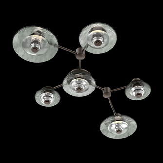 Hub & Spoke - Cirrus - Linear - 6pc (warm glass and cast glass) (1289|SMB0098-HL-FB-SG-L3)