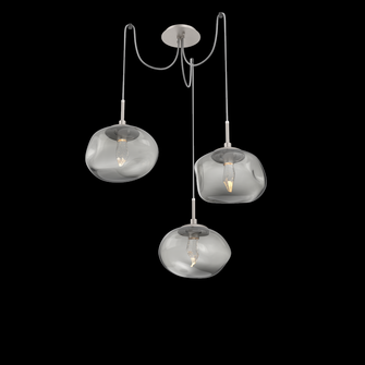 Nova Round 3pc Swag Multi-Pendant (LED) (1289|SCB0068-03-BS-GS-C01-L3)