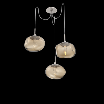 Nova Round 3pc Swag Multi-Pendant (LED) (1289|SCB0068-03-BS-GB-C01-L1)