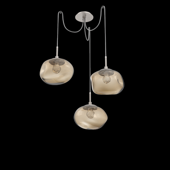 Nova Round 3pc Swag Multi-Pendant (LED) (1289|SCB0068-03-BS-FB-C01-L3)