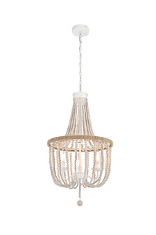 Jolie 16 inch Beaded Pendant in Antique White (758|LD306D16WH)