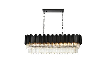 Willow 47 inch Rectangular Chandelier in Black (758|3401G47BK)