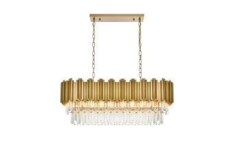 Willow 36 inch Rectangular Chandelier in Satin Gold (758|3401G36SG)