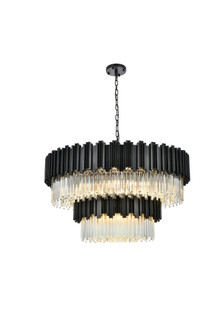 Willow 40 inch Chandelier in Black (758|3400G40BK)