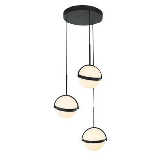 Globo 3 Head Matte Black LED Multi Pendant (7713|MP301003MB-UNV)