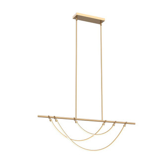 Aryas 48-in Vintage Brass Dimmable LED Linear Pendant (7713|LP317448VB-UNV)