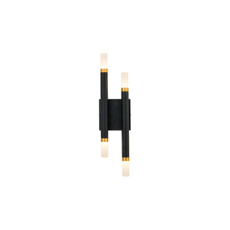 Draven 5-in Black Dimmable LED Wall Sconce (461|WS19705-BK-UNV)