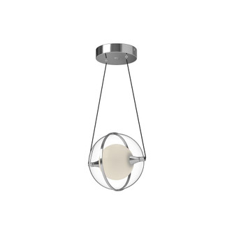 Aries 8-in Chrome Dimmable LED Pendant (461|PD76708-CH-UNV)
