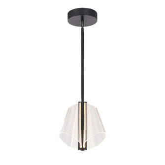 Mulberry 11-in Black/Light Guide Dimmable LED Pendant (461|PD62511-BK/LG-UNV)