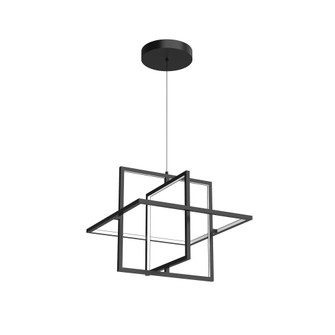 Mondrian 20-in Black Dimmable LED Pendant (461|PD16320-BK-UNV)
