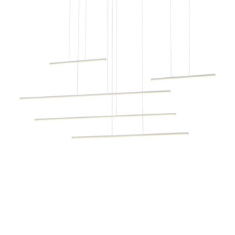 Chute Motion 60-in White Dimmable LED Multi Pendant (461|MP14960-WH-UNV-010)