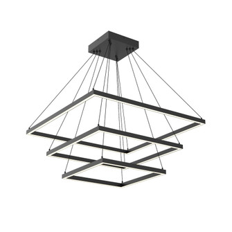 Piazza 32-in Black 3-Tier Dimmable LED Chandelier (461|CH88332-BK-UNV-010)