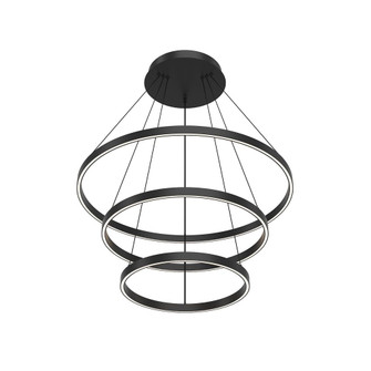 Cerchio 32-in Black LED Chandeliers (461|CH87332-BK-UNV-010)