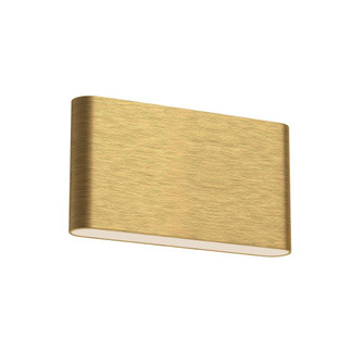 Slate 10-in Brushed Gold dimmable LED All-terior (Indoor/Outdoor) Up or Down Wall Light (461|AT68010-BG-UNV)