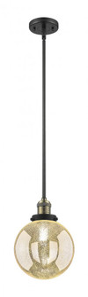 Beacon - 1 Light - 8 inch - Black Antique Brass - Stem Hung - Mini Pendant (3442|201S-BAB-G208-8)