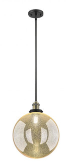 Beacon - 1 Light - 12 inch - Black Antique Brass - Stem Hung - Mini Pendant (3442|201S-BAB-G208-12)