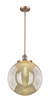 Beacon - 1 Light - 16 inch - Antique Copper - Stem Hung - Pendant (3442|201S-AC-G208-16)