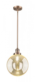Beacon - 1 Light - 10 inch - Antique Copper - Stem Hung - Mini Pendant (3442|201S-AC-G208-10)