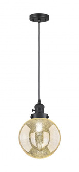 Beacon - 1 Light - 8 inch - Matte Black - Cord hung - Mini Pendant (3442|201CSW-BK-G208-8)