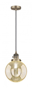 Beacon - 1 Light - 8 inch - Brushed Brass - Cord hung - Mini Pendant (3442|201CSW-BB-G208-8)