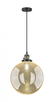 Beacon - 1 Light - 12 inch - Black Antique Brass - Cord hung - Mini Pendant (3442|201CSW-BAB-G208-12)