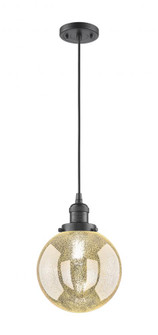 Beacon - 1 Light - 8 inch - Oil Rubbed Bronze - Cord hung - Mini Pendant (3442|201C-OB-G208-8)